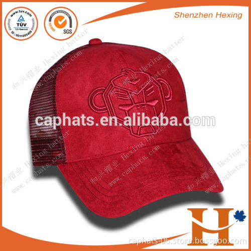 Custom sueded trucker hats embroidery men mesh baseball caps wholesale